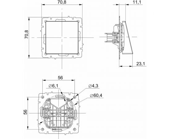 Вывод кабеля IEK Brite мв10-брб белый BR-VK10-0-K01 – изображение 2