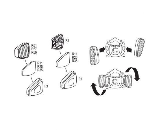 Противоаэрозольный предфильтр RESPIK FFP1 R11 – изображение 3