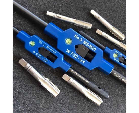 Метчикодержатель GSR N 3 стальной M5-М20 Silver с уровнем B08802060 – изображение 2