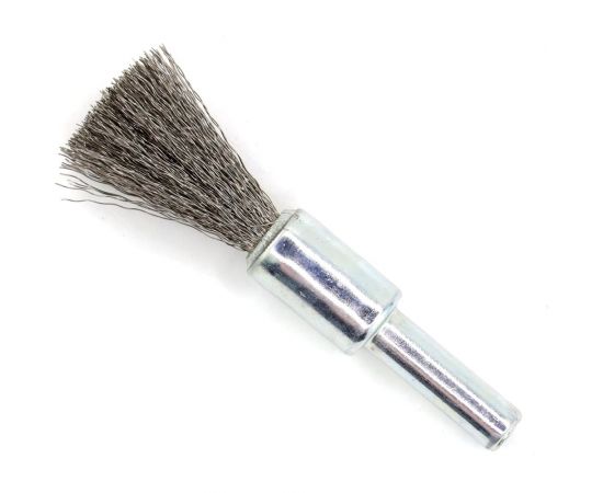 Щетка концевая для дрели 15х6 мм, проволока нержавеющая сталь 0.15 мм SIT 0953 – изображение 4