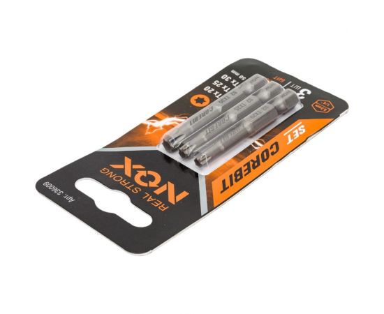 Набор бит (3 шт; Tx20, 25, 30; 50 мм; карта; E6.3) NOX 336009 – изображение 2