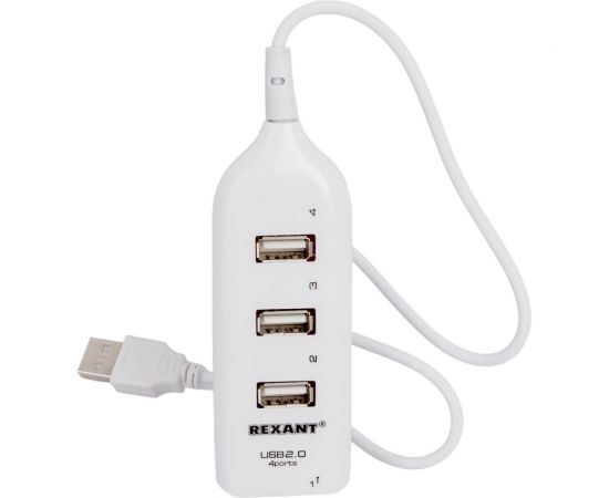 Разветвитель USB 2.0 на 4 порта белый REXANT 18-4105-1 – изображение 3