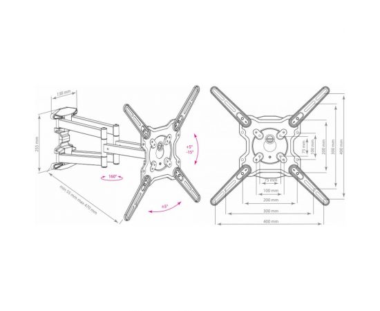 TV кронштейн Kromax OPTIMA 407 grey titan 20242 – изображение 11