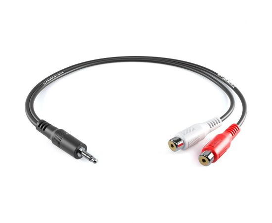Переходник PROCAST cable A-MJ/2RCA-F 3,5mm miniJack TRS m-2RCA f, длина 150mm НФ-00000421 