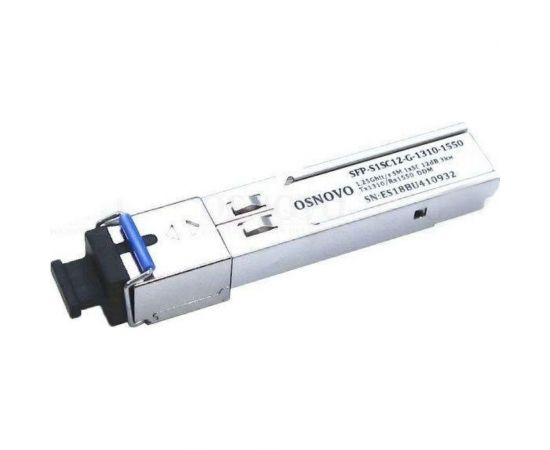 Оптический SFP модуль OSNOVO Ethernet, PoE SFP-S1SC12-G-1310-1550 УТ-00015185 