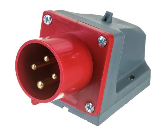 Стационарная вилка IEK 514 3Р+РЕ 16А 380В IP44 PSR52-016-4 
