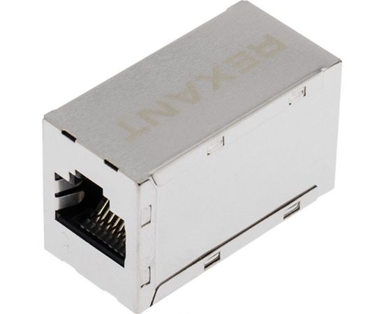 Проходной экранированный адаптер REXANT RJ-45(8P-8C), FTP категория 6, гнездо-гнездо 03-0109 