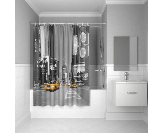 Штора для ванной комнаты IDDIS, 200*180см, полиэстер, B24P218i11 