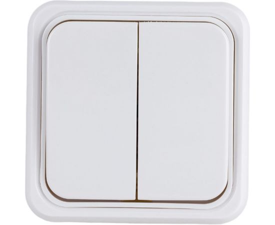 2-клавишный выключатель LK Studio схема 5, открытой установки, белый 811104 