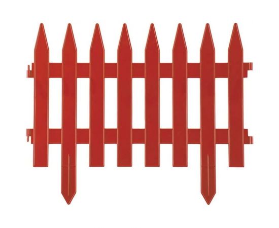 Садовое ограждение ПОЛИМЕРСАД Забор декоративный №1, терракотовый, 7 шт. ПС-ЗД1-терракот 