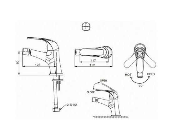 Смеситель для биде Bravat Fit F3135188CP-RUS 00-00021207 – изображение 2