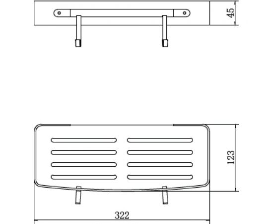 Полочка с крючками FASHUN алюминий, черный A7336-7 – изображение 2