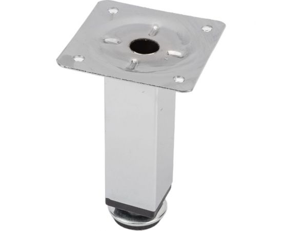 Ножка Tech-Krep 25х25х100 мм квадрат, метал, регулируемая, хром - накладка 127475 – изображение 4