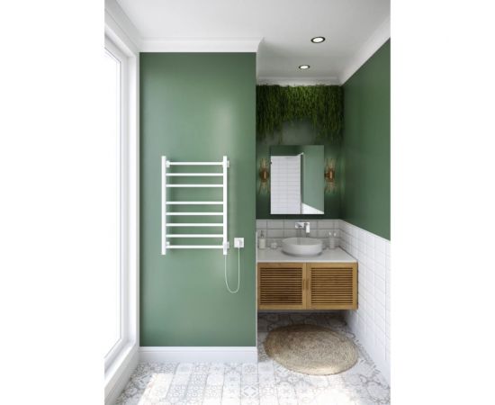 Электрический полотенцесушитель Zox ТРИУМФ ЛЦ 80х40 8 перекладин, правый, терморегулятор 372 Вт 547276 – изображение 2