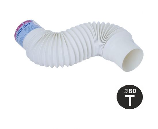 Универсальный гибкий отвод Murol 80 мм, белый 14059 – изображение 2