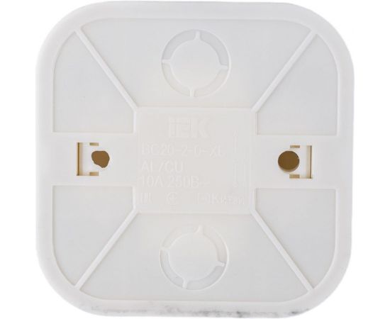 2-клавишный выключатель для открытой установки IEK Glory вс20-2-0-хб 10А, белый EVH20-K01-10 – изображение 4