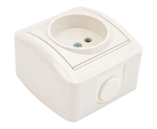 Розетка Lezard NATA без заземления, керамика, кремовый 710-0300-121 – изображение 4