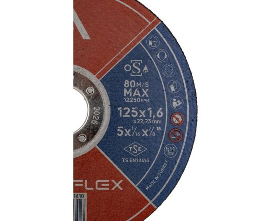 Круг отрезной круг INOX A046TBF 125x1.6x22 мм, Т41, нержавеющая сталь, металл Interflex 4079121610 – изображение 3