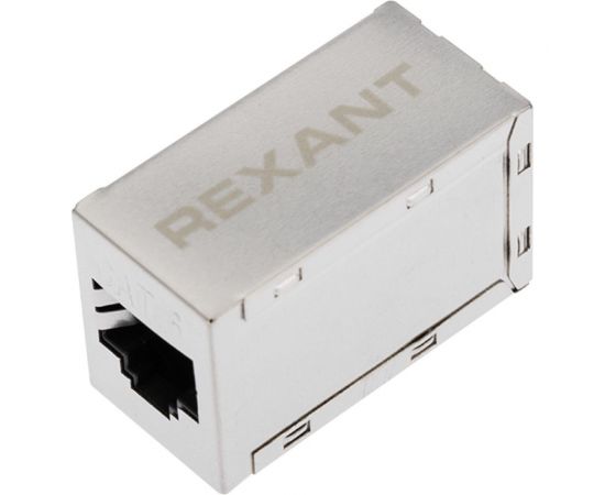 Проходной экранированный адаптер REXANT RJ-45(8P-8C), FTP категория 6, гнездо-гнездо 03-0109 – изображение 2