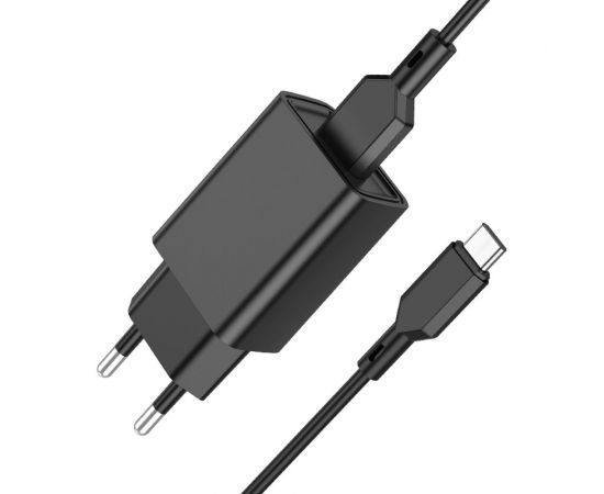 Сетевое зу Borofone ba68a glacier + кабель am-type-c 1 метр, 2.1а, чёрный 23752-BA68ABKT – изображение 5