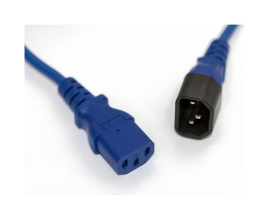 Кабель питания Hyperline монитор-компьютер IEC 320 C13 - IEC 320 C14 3x0.75, 10A, прямая вилка, 1м, цвет синий ПВС-АП-3x0,75-250-C13C14-10-1,0 ГОСТ 30851.1-2002 МЭК 60320-1:1994 281850 – изображение 3