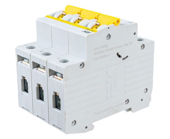Автоматический выключатель IEK ВА47-60M 3Р 50А 6кА D MVA31-3-050-D – изображение 3