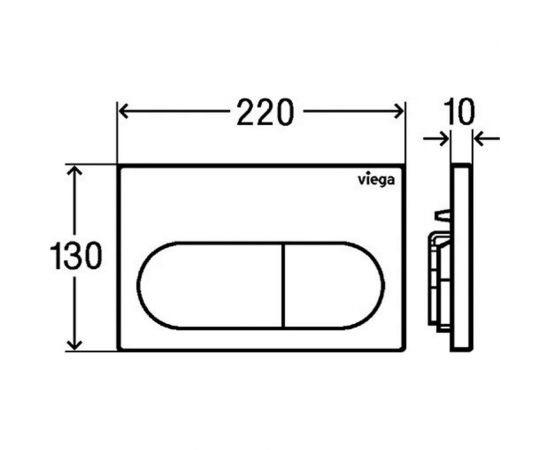 Сет для унитаза Viega Prevista Dry. Visign for Life 6. 1120 мм, мод. 8524.11 с белой кнопкой 792831 – изображение 2