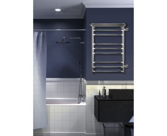 Полотенцесушитель INDIGO Brace c полкой (н.р.1") 80/50 м/о 60 боковое подключение справа LBCW80-50PR-б/п-60 – изображение 2