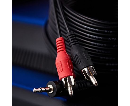 Шнур Стерео 3.5 мм - 2 RCA REXANT, длина 10 метров 17-4207 – изображение 3