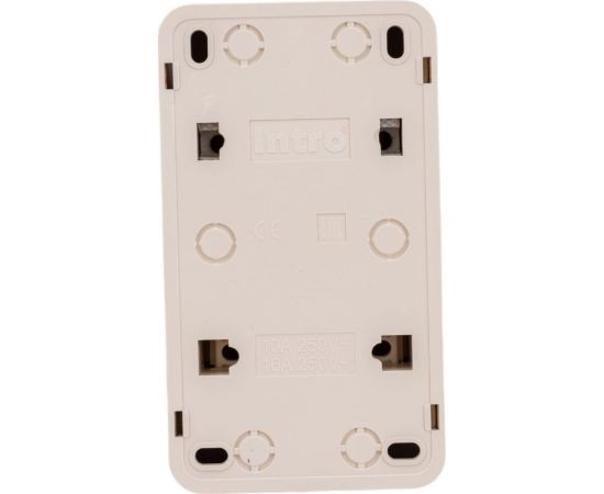 Блок: розетка с выключателем Intro Quadro вертикальный 16А-250В, IP20, открытая установка, сосна, Б0053888 – изображение 3