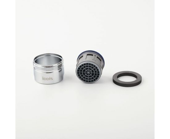 Аэратор для смесителя IDDIS в комплекте с гайкой, силикон, m24, наружная резьба 996S24B1SM – изображение 3