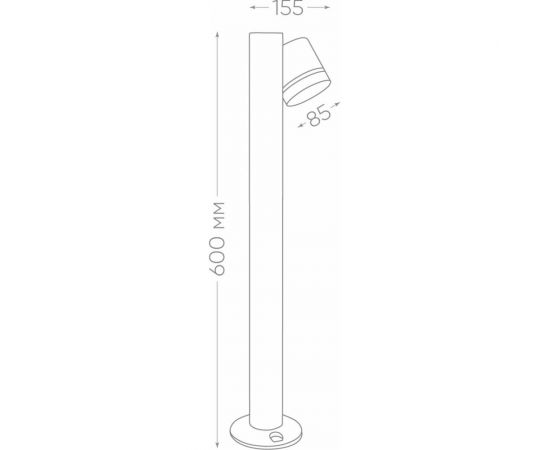 Садово-парковый светильник FERON DH1005, столб, GX53 230V, черный, 11710 – изображение 5