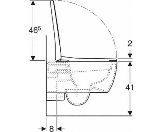 Подвесной унитаз Geberit 500.784.01.1 ICON T54 безободковый, с сиденьем тонкое 00065771 – изображение 2