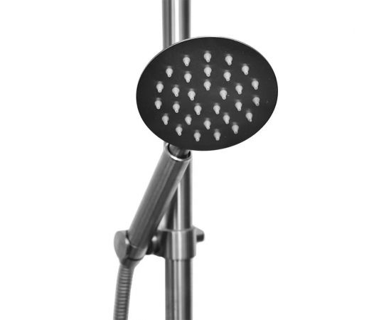 Душевая стойка WISENT со смесителем, круглым тропическим душем и лейкой из нержавеющей стали W3501 – изображение 4