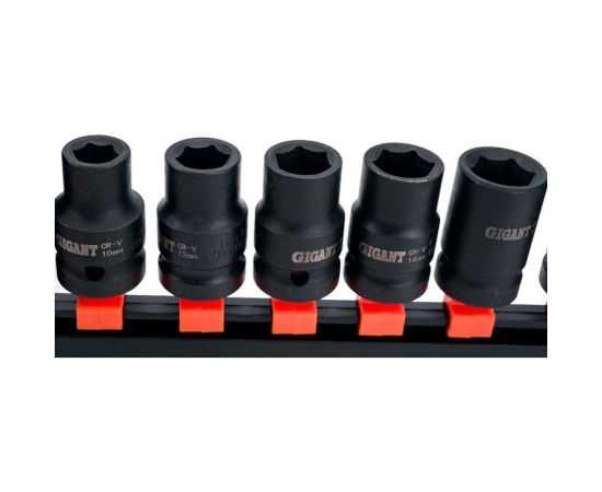 Набор торцевых ударных головок (9 шт; 10-24 мм; 1/2 DR) Gigant G-11323 – изображение 2