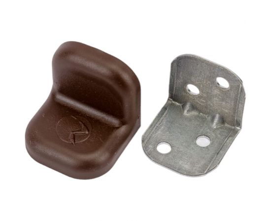 Крепежный уголок с пластиковой крышкой Tech-Krep 20x28 орех 4 шт. пакет 148286 