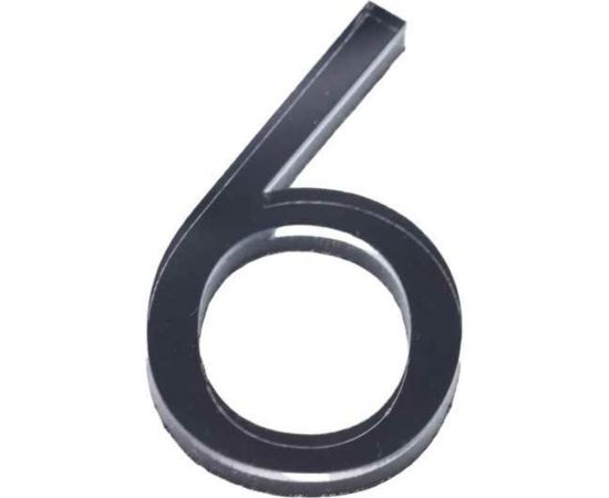 Дверная цифра 6 Brante LOFT 60 мм, чёрная 150176 