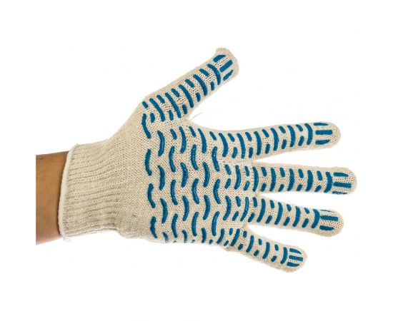 Трикотажные перчатки Россия ПВХ-покрытие Волна, 10 класс 67777 