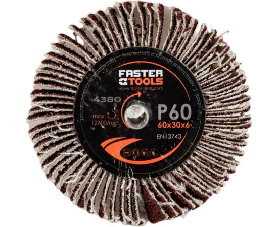 Круг лепестковый радиальный 60x30 мм, P60 FASTER TOOLS 4380 – изображение 5