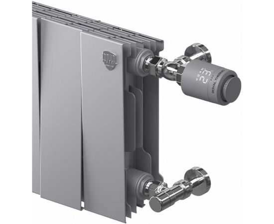 Термостатический набор для радиатора ROYAL THERMO Design Pro осевой, хром, 15 мм НС-1458114 – изображение 3