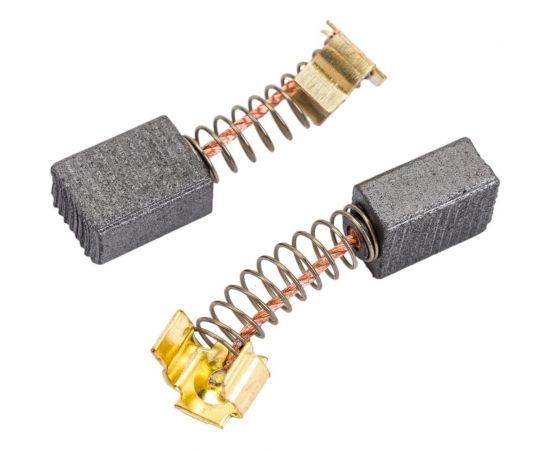 Комплект угольных щеток для электроинструмента Hammer (пружина, пятак-уши), 6x9х11.5 мм, 2 шт COFRA SDH-34612 – изображение 2