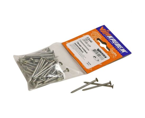 Толевые оцинкованные гвозди vipкрепеж 2,5x40 мм, 100 шт. 23105 VIP – изображение 2