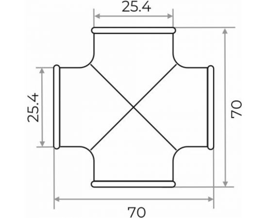 Крестовина Сантис 90 1" вр чугун 000742 – изображение 2