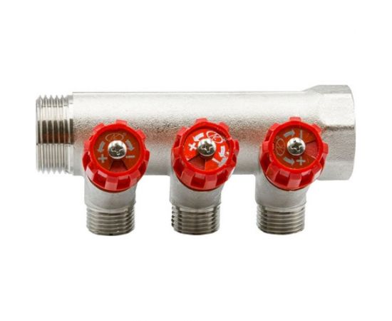 Коллектор VRT 1""x1/2"", с регулировочными вентилями, 3 выхода 524074 – изображение 6