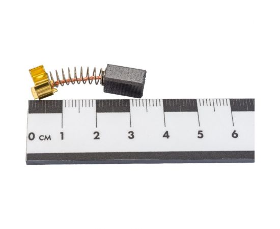 Комплект угольных щеток для электроинструмента Hammer (пружина, пятак-уши), 6x9х11.5 мм, 2 шт COFRA SDH-34612 – изображение 3