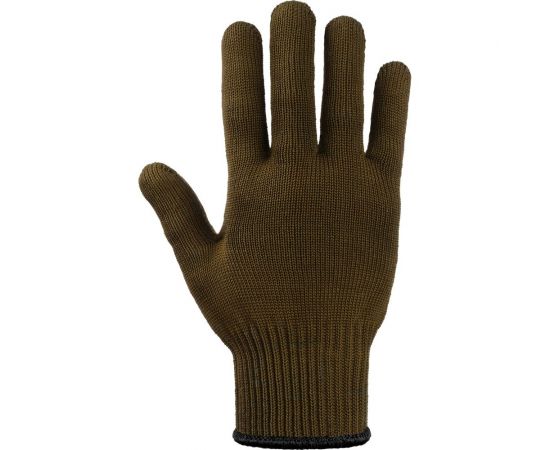 Трикотажные 2-слойные перчатки с ПВХ Фабрика перчаток 10 класс, 6 нитей, олива L 6-10-2С-ОЛ-(L) – изображение 2