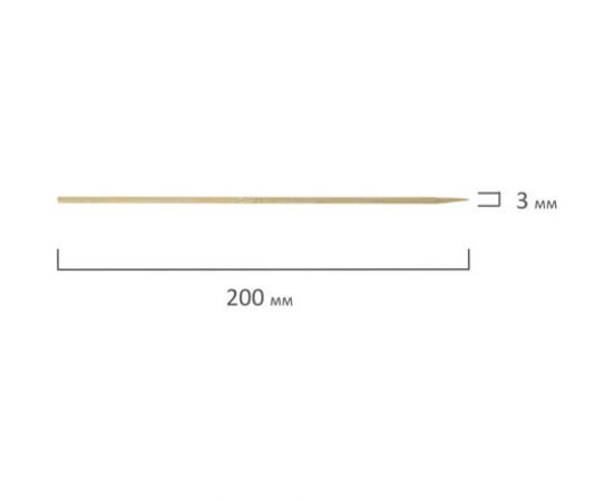 Бамбуковые шпажки-шампуры для шашлыка Белый Аист 200 мм, 100 шт 607570 – изображение 5