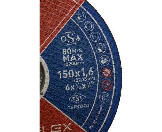 Круг отрезной круг INOX A060TBF 150x1.6x22 мм, Т41, нержавеющая сталь, металл Interflex 4079151610 – изображение 4