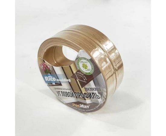 Универсальный ПВХ уголок Центурион 20x20x3000 мм, бук натуральный (rl-155) 69321 – изображение 9