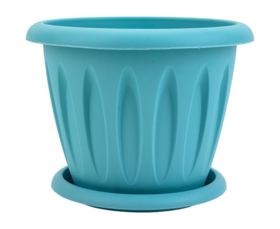 Горшок для растений Martika Фелиция колор 0.4л, диам. 105 мм, с поддонником С101К 